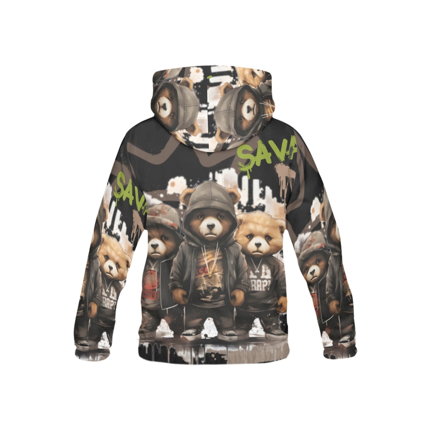 Savage Teddy All Over Print Hoodie for Kid (USA Size)